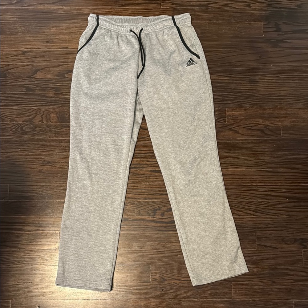 Adidas Gray Sweatpants with Black Accents
